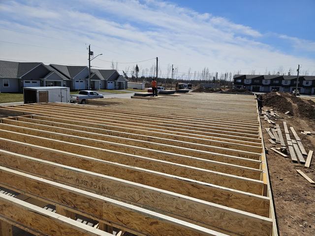 Timber frames, floor to roof